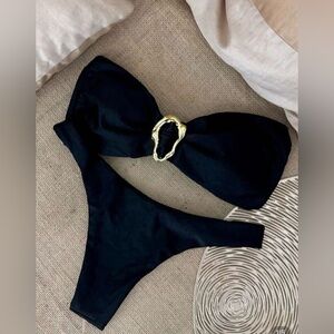 Black Bikini with Gold Accent